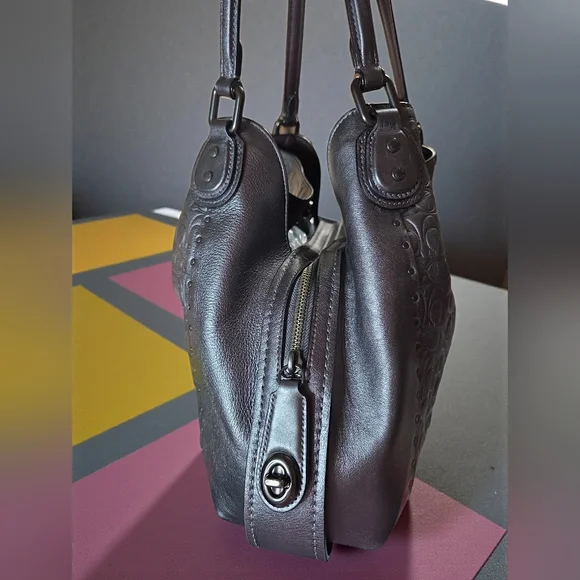 COACH Edie 31 2018 Signature Leather Shoulder Bag In EUC - Picture 4 of 12